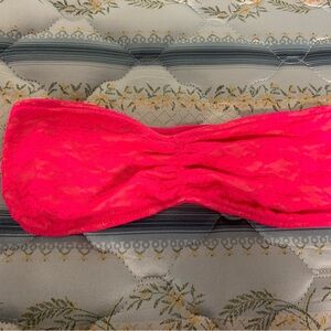 PINK Victoria's Secret Hot Pink Lace Bandeau